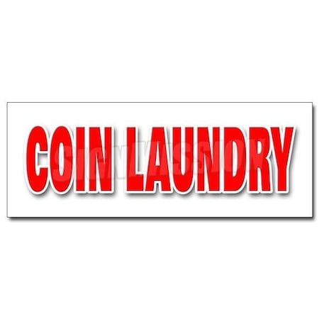 COIN LAUNDRY DECAL Sticker Wash Fold Washing Machines Dry Cleaning